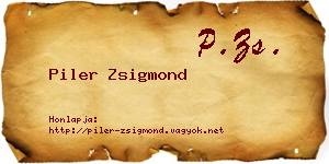 Piler Zsigmond névjegykártya